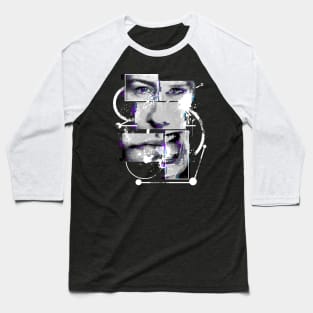 Split Mind, abstract Art, Trash Style Baseball T-Shirt